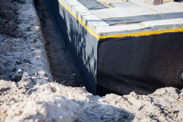 Residential Interior Drainage System installation at a Scotland, MD home by SJ Waterproofing Pros